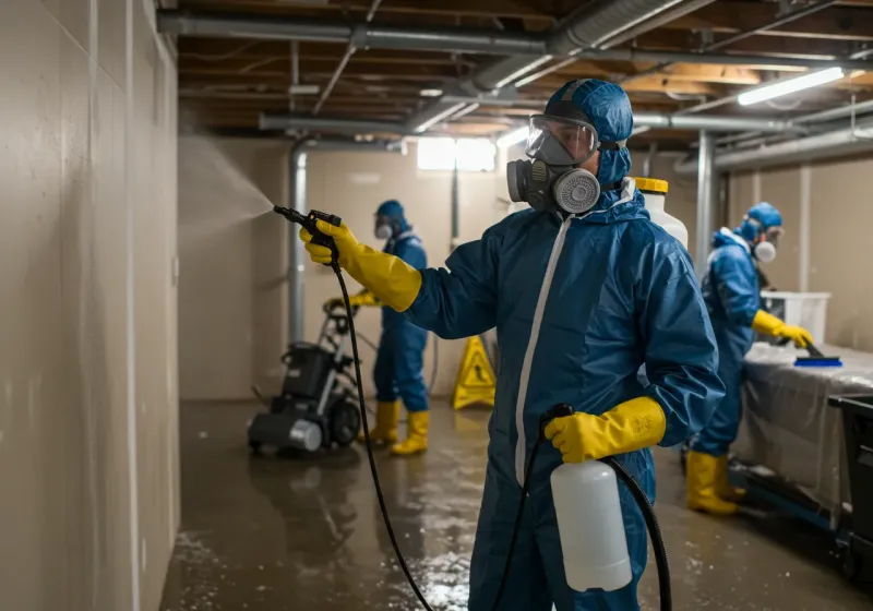 Basement Sanitization and Antimicrobial Treatment process in Benton County, IN