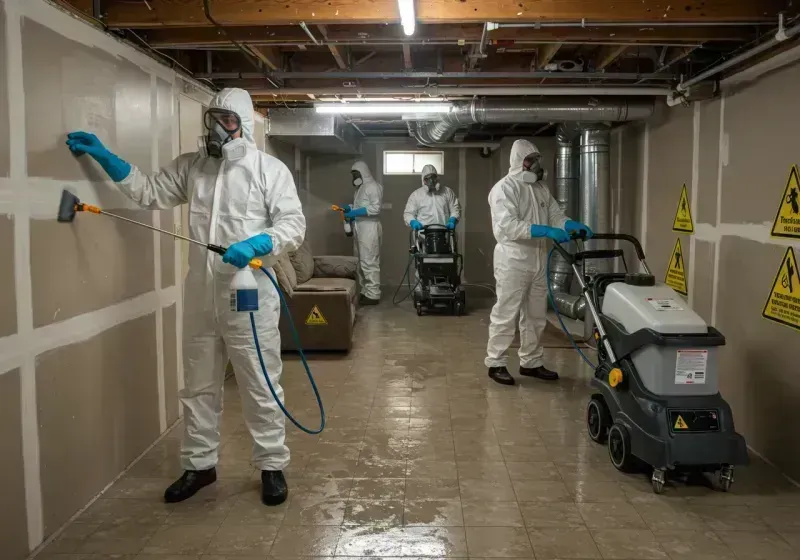 Basement Moisture Removal and Structural Drying process in Benton County, IN